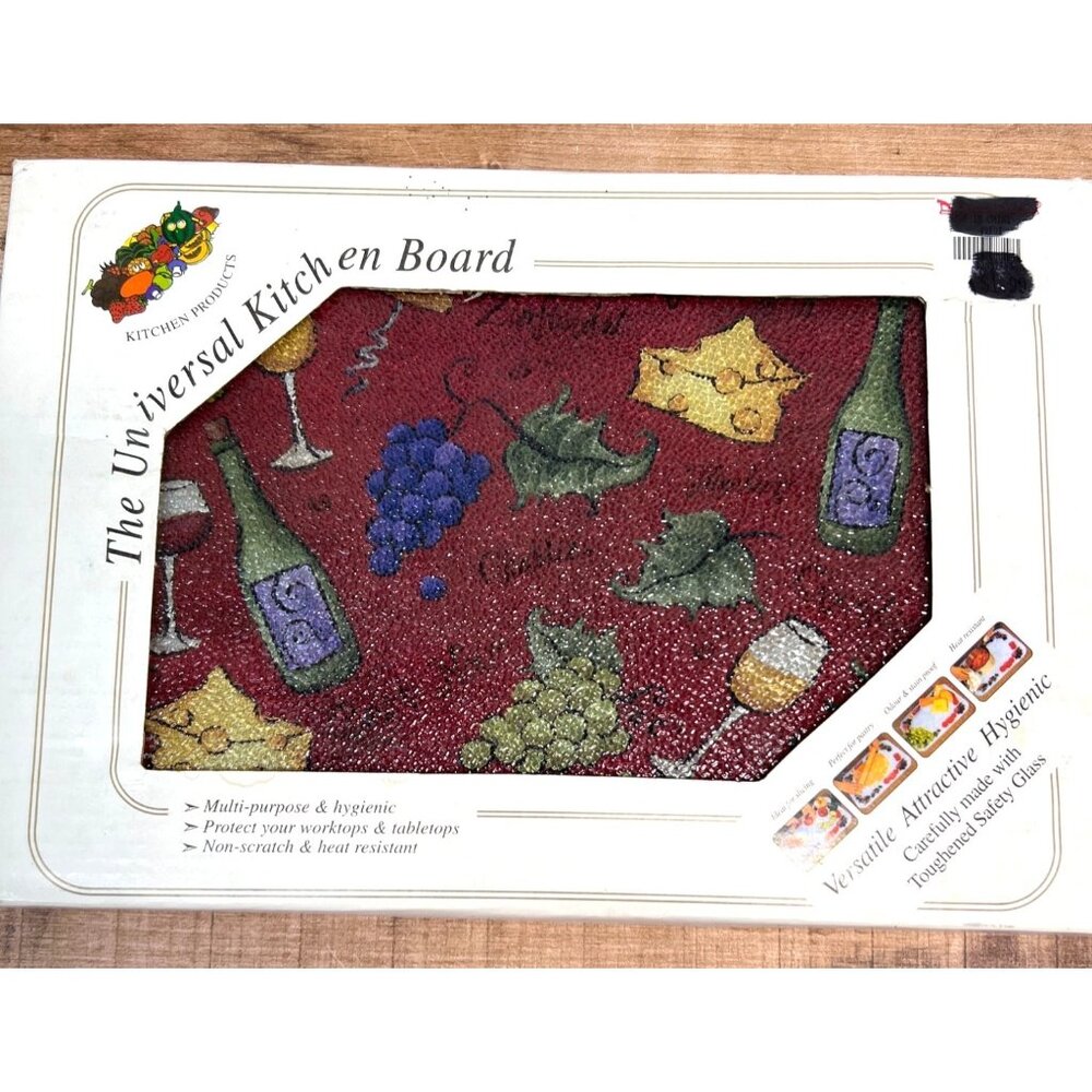 Wine-Themed Tempered Glass Cutting Board